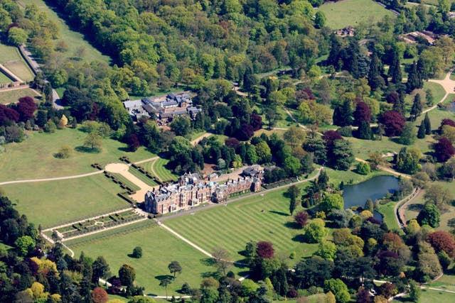 An aerial view of Sandringham House (Alamy/PA)