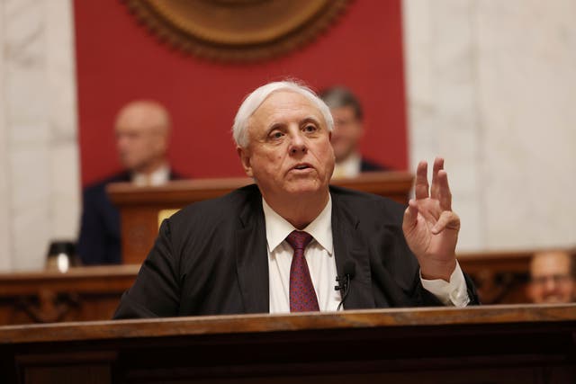 <p>West Virginia Gov Jim Justice delivering the State of the State address </p>