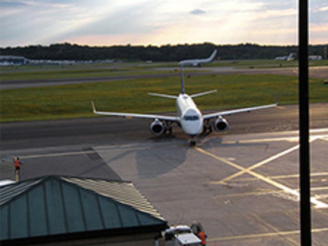 <p>A small plane crashed near Westchester County Airport on Thursday</p>