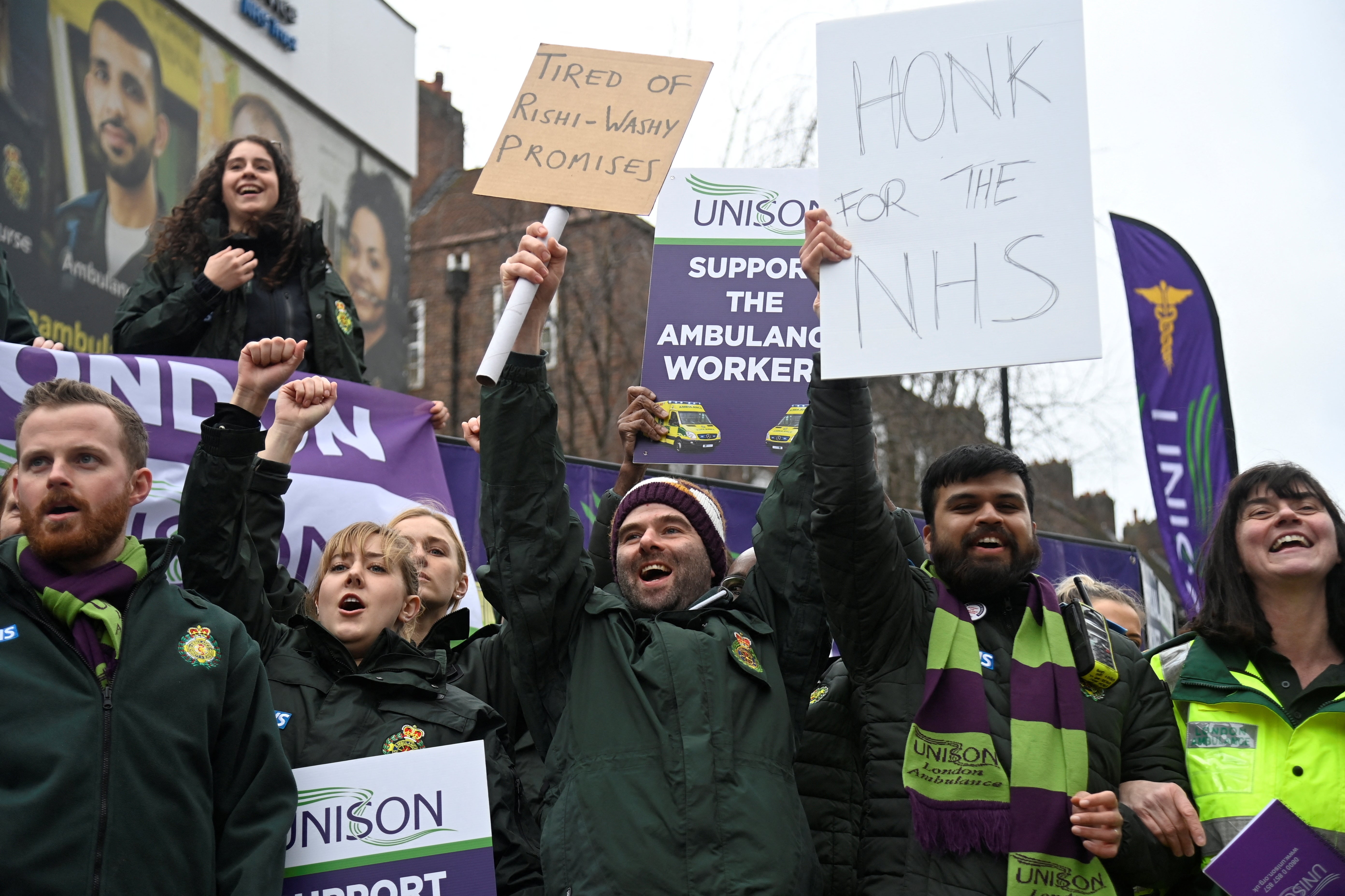 Up to 15,000 Unison ambulance workers will strike for the third time in five weeks and will be joined by 5,000 of their NHS colleagues at two hospital trusts in Liverpool