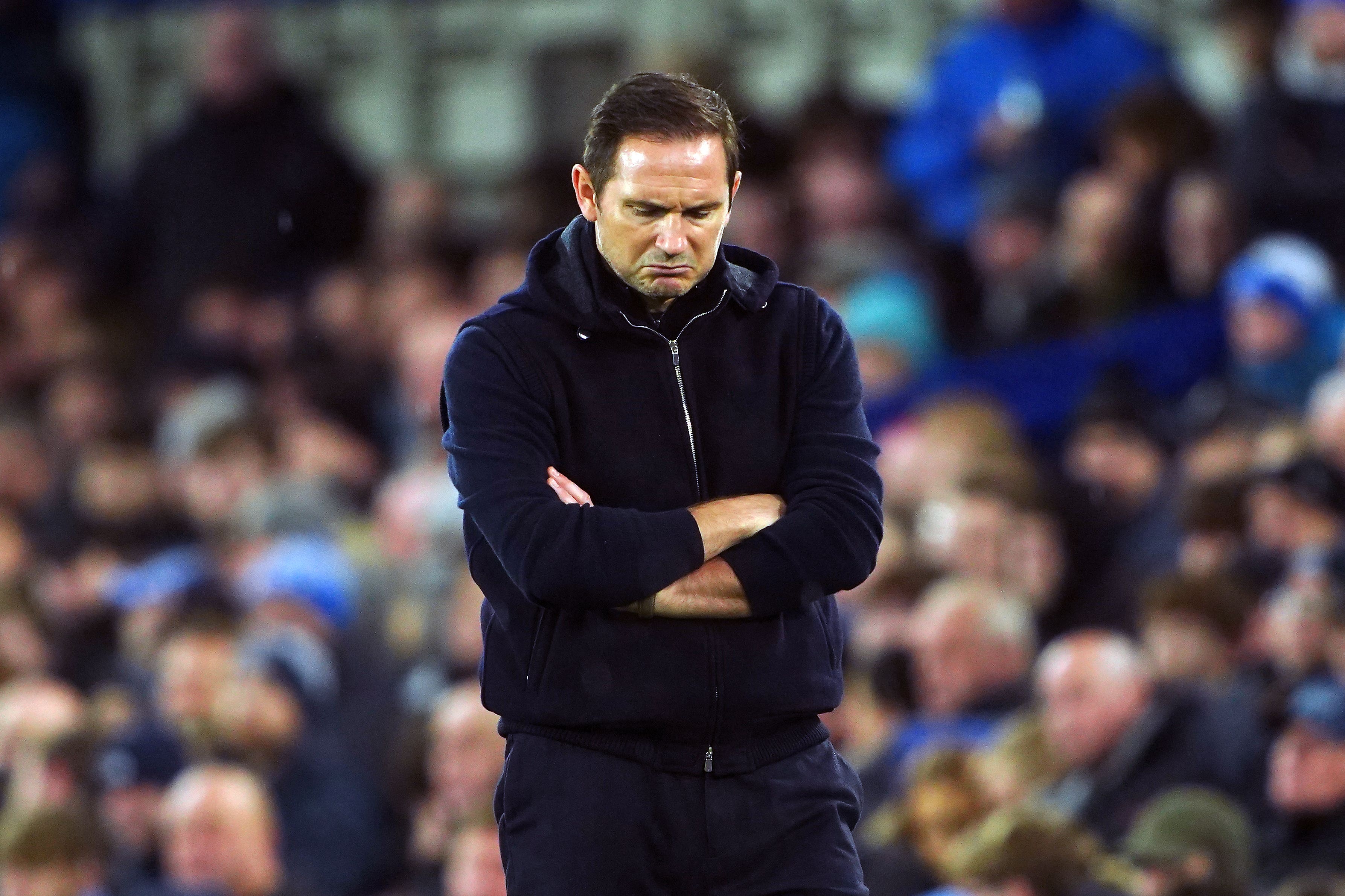 Everton manager Frank Lampard faces a crucial game against fellow strugglers West Ham (Peter Byrne/PA)