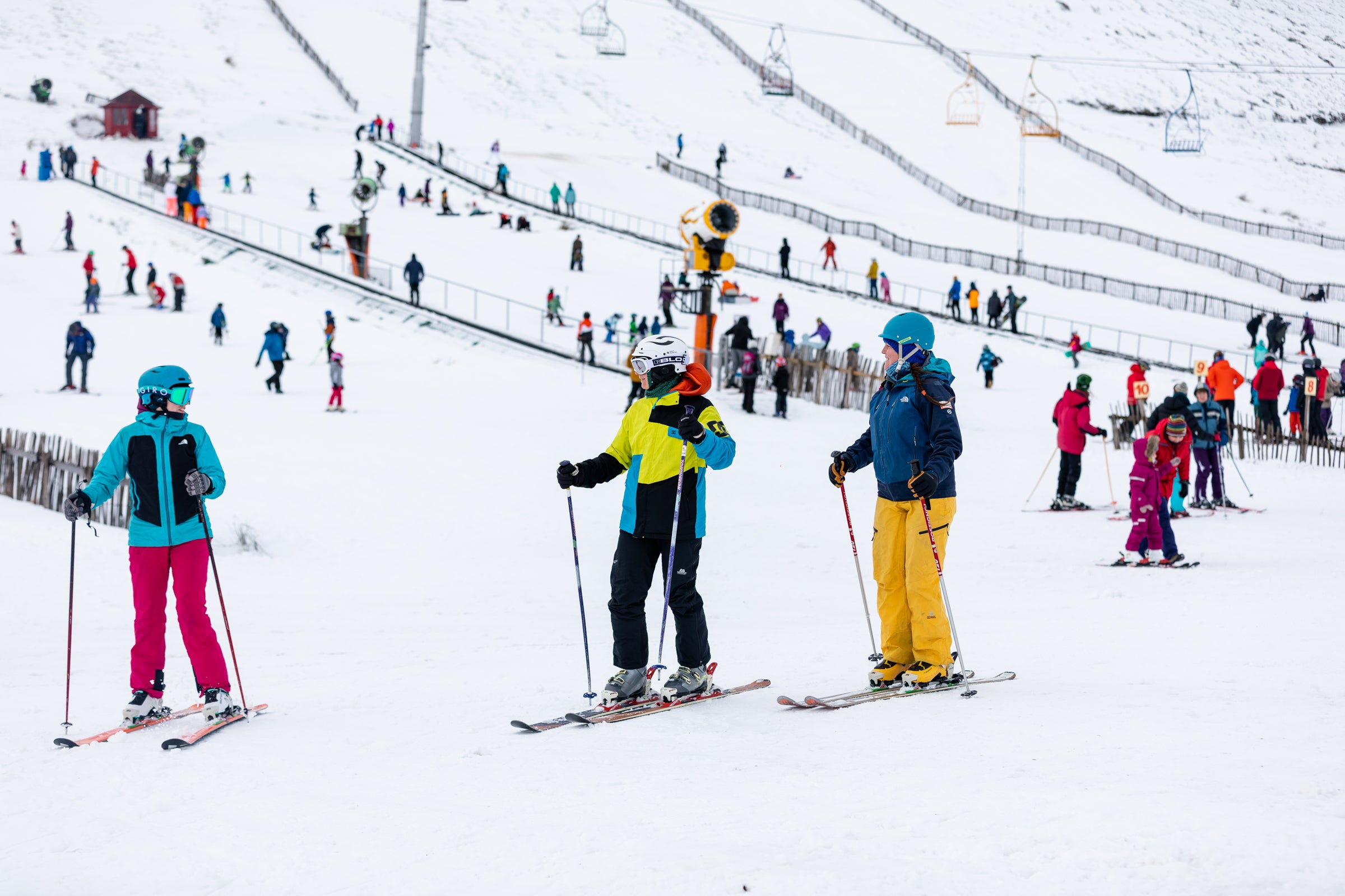 Ski resorts were forced to close after snowstorms swept up Scotland this week