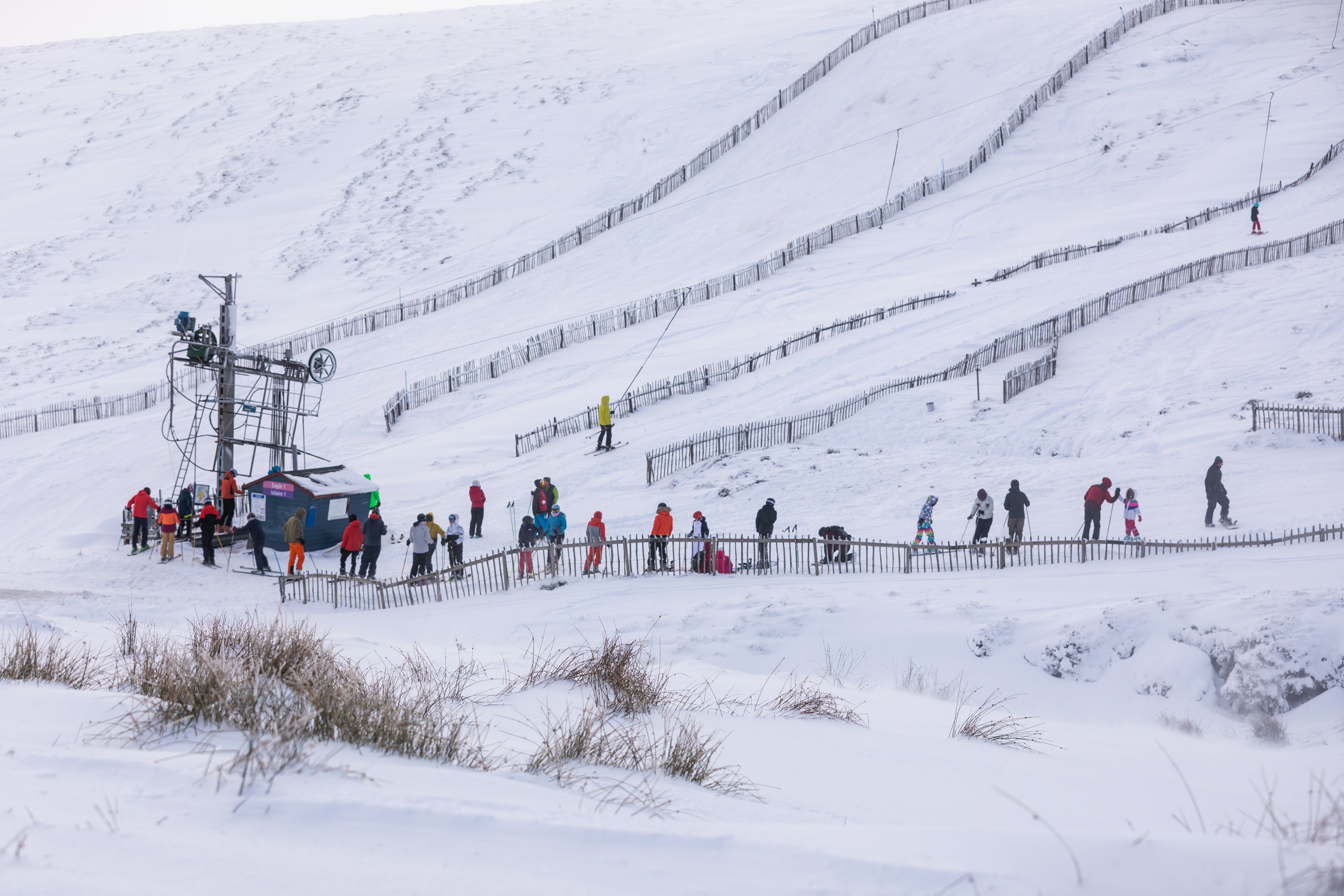 The Lecht Ski Centre at Strathdon in the Cairngorms, Scottish Highlands