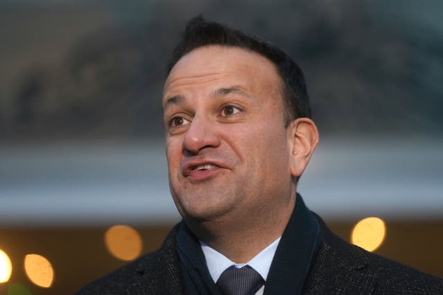 Taoiseach Leo Varadkar talking to the media outside the Stormont Hotel, Belfast, after holding talks with representatives from Stormont’s five political parties to discuss the deadlock over the post-Brexit protocol, which the DUP party has cited as its reason for boycotting Northern Ireland’s devolved institutions since May. Picture date: Thursday January 12, 2023.