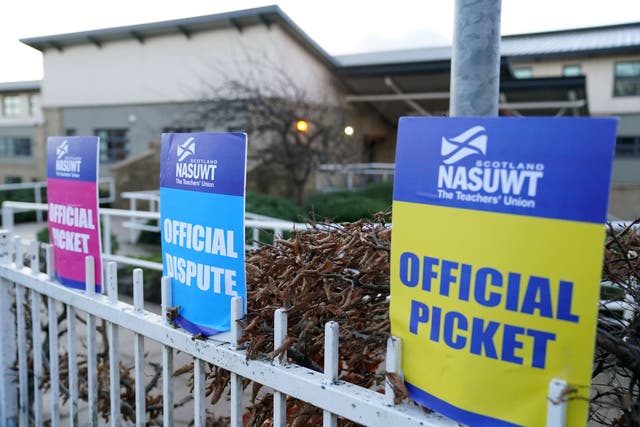 The NASUWT union has announced further strike dates for teachers in Scotland (Jane Barlow/PA)