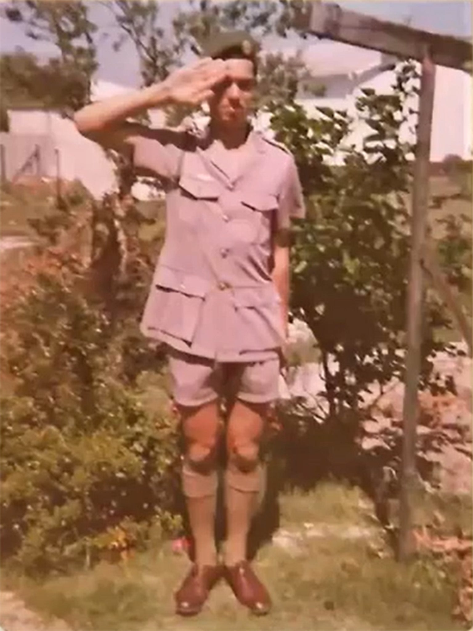 Brand after finishing his prison officer training in 1978