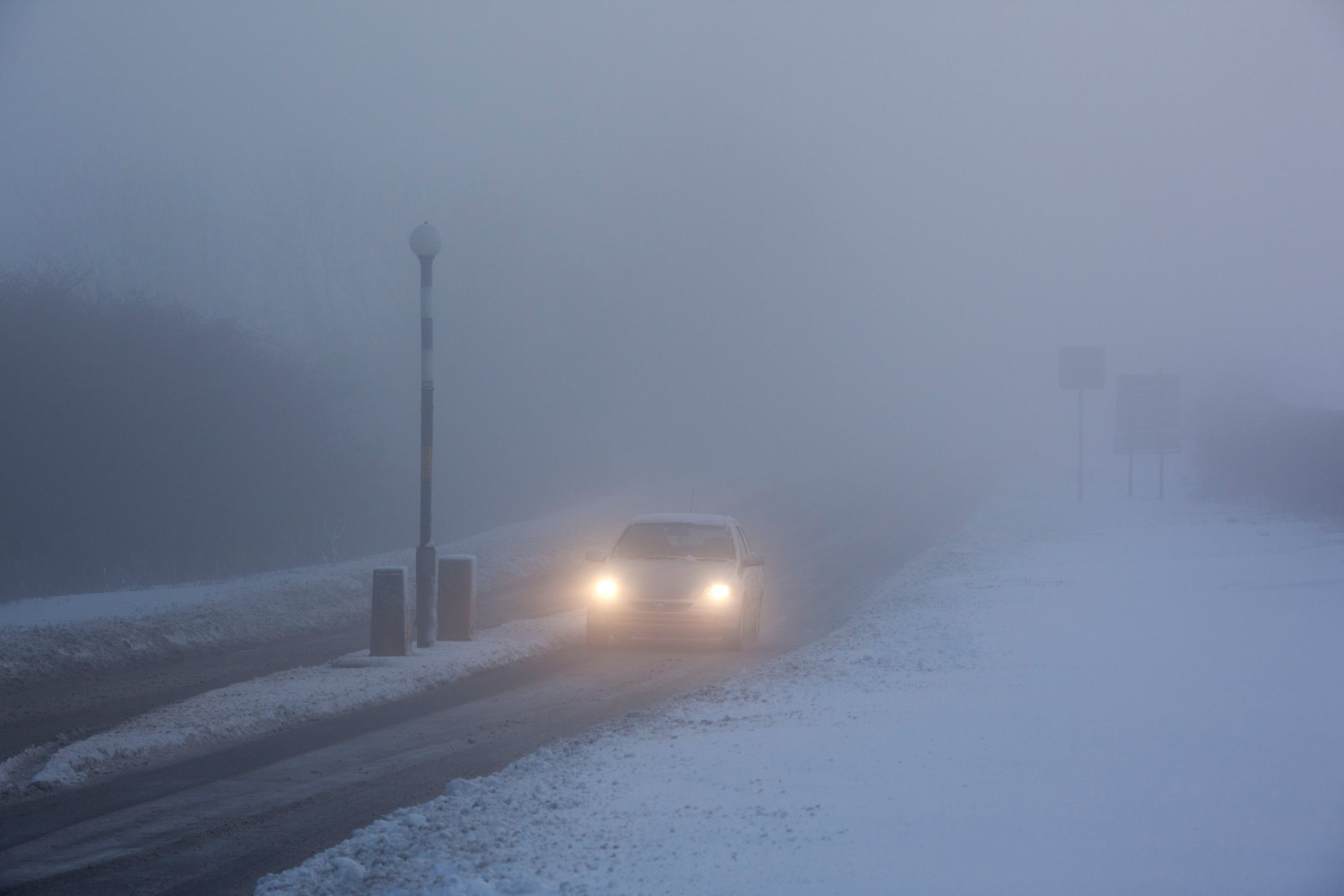 The Met Office has warned to travel disruption because of the fog