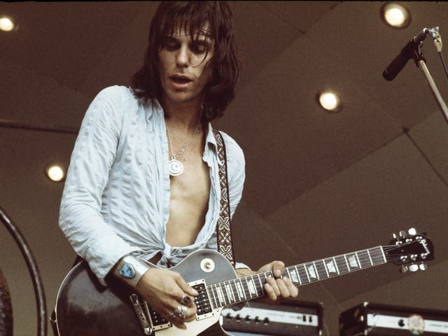 <p>Jeff Beck performing at a Crystal Palace Garden Party in 1972</p>