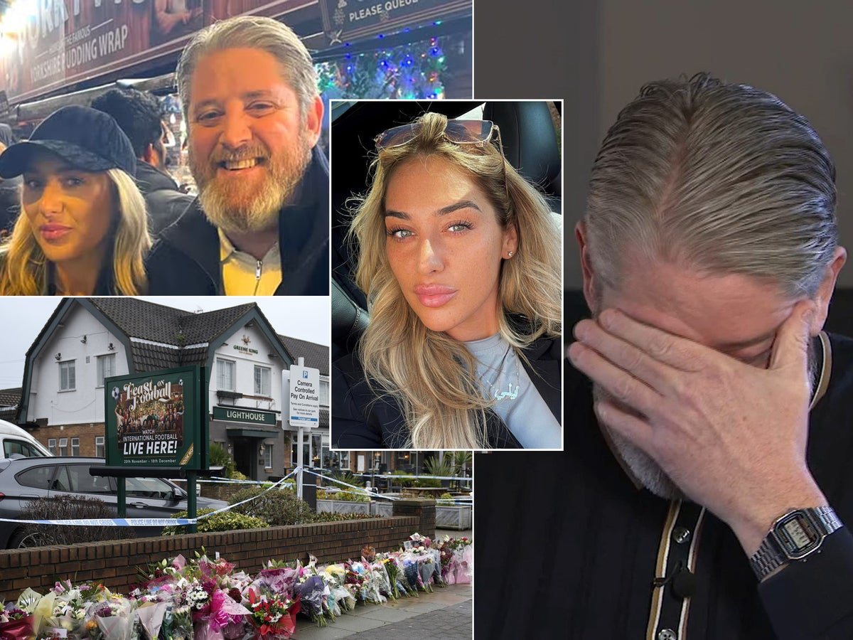 Father breaks down as he pays tribute to ‘beautiful’ daughter shot dead in pub on Christmas Eve
