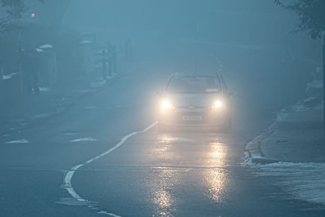 Weather warnings for freezing fog are in place on Saturday morning (Damien Storan/PA)
