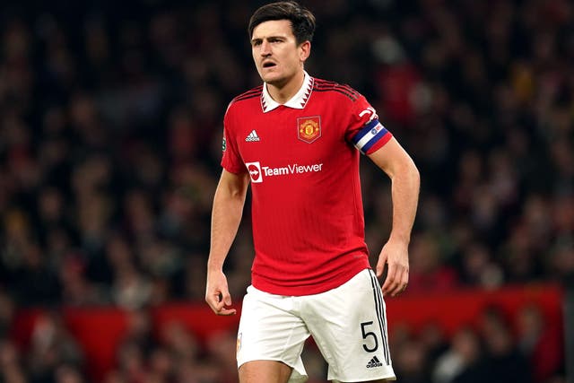 Harry Maguire has made only seven starts for Manchester United so far this season (Martin Rickett/PA).