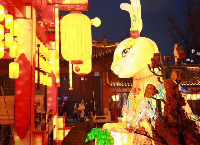 <p>A rabbit decoration in Nanjing, China</p>