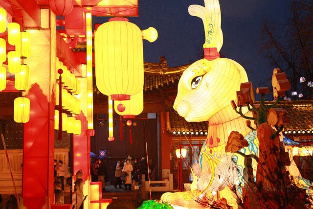 <p>A rabbit decoration in Nanjing, China</p>