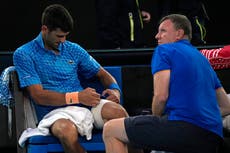 Novak Djokovic plays through hamstring injury to beat Grigor Dimitrov at Australian Open