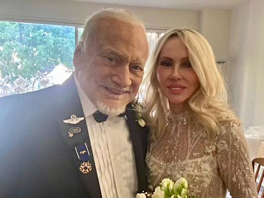Buzz Aldrin and new wife Anca Faur