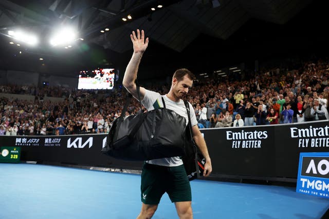 <p>Murray waves goodbye to the Australian Open</p>