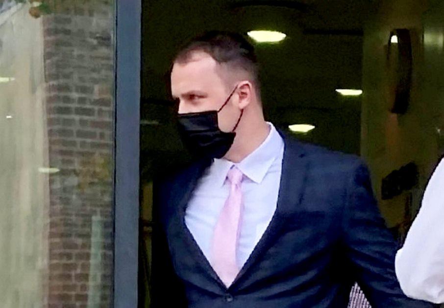 Wilson, pictured leaving court in December, asked one victim to send images of her bruises, and later sexually explicit pictures from before her attack