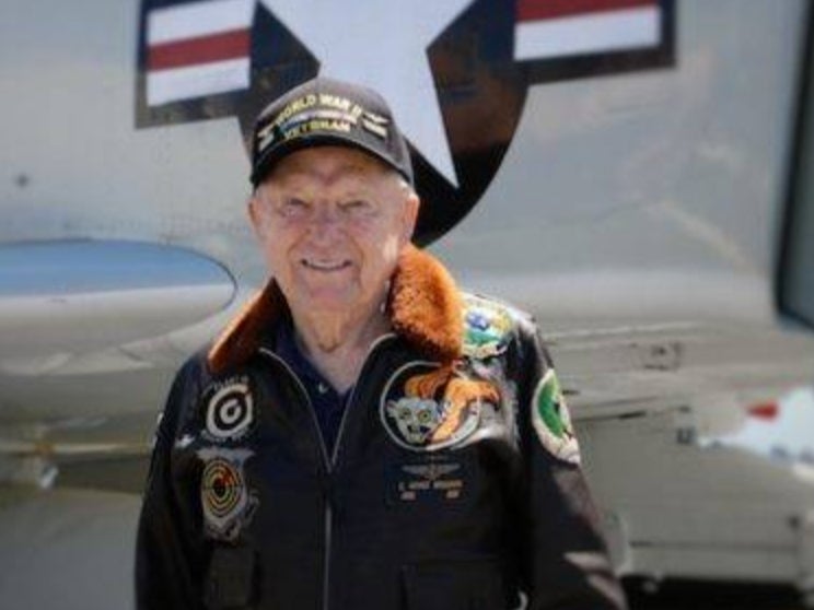 Former US Navy Captain Royce Williams, now 97, who shot down four Soviet MiG-15s during a half-hour dogfight during the Korean War