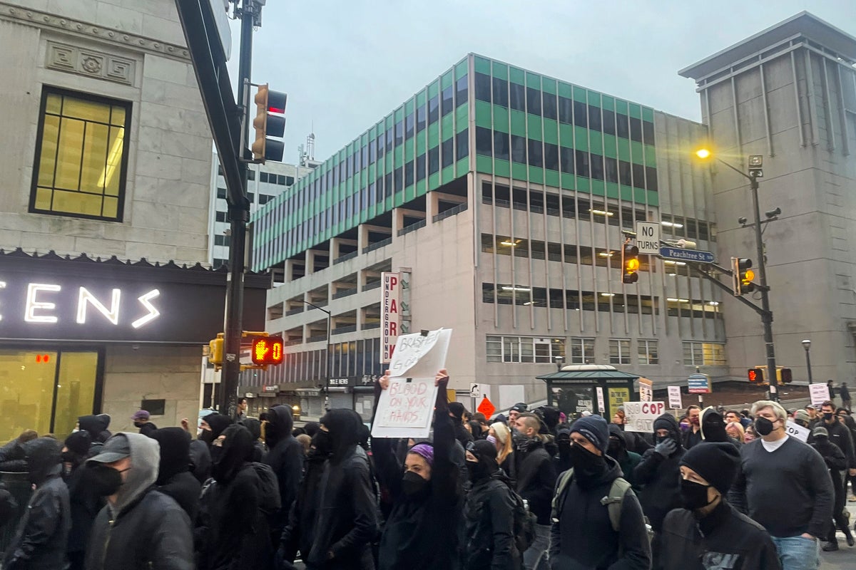 Violent protest in downtown Atlanta over killing of activist