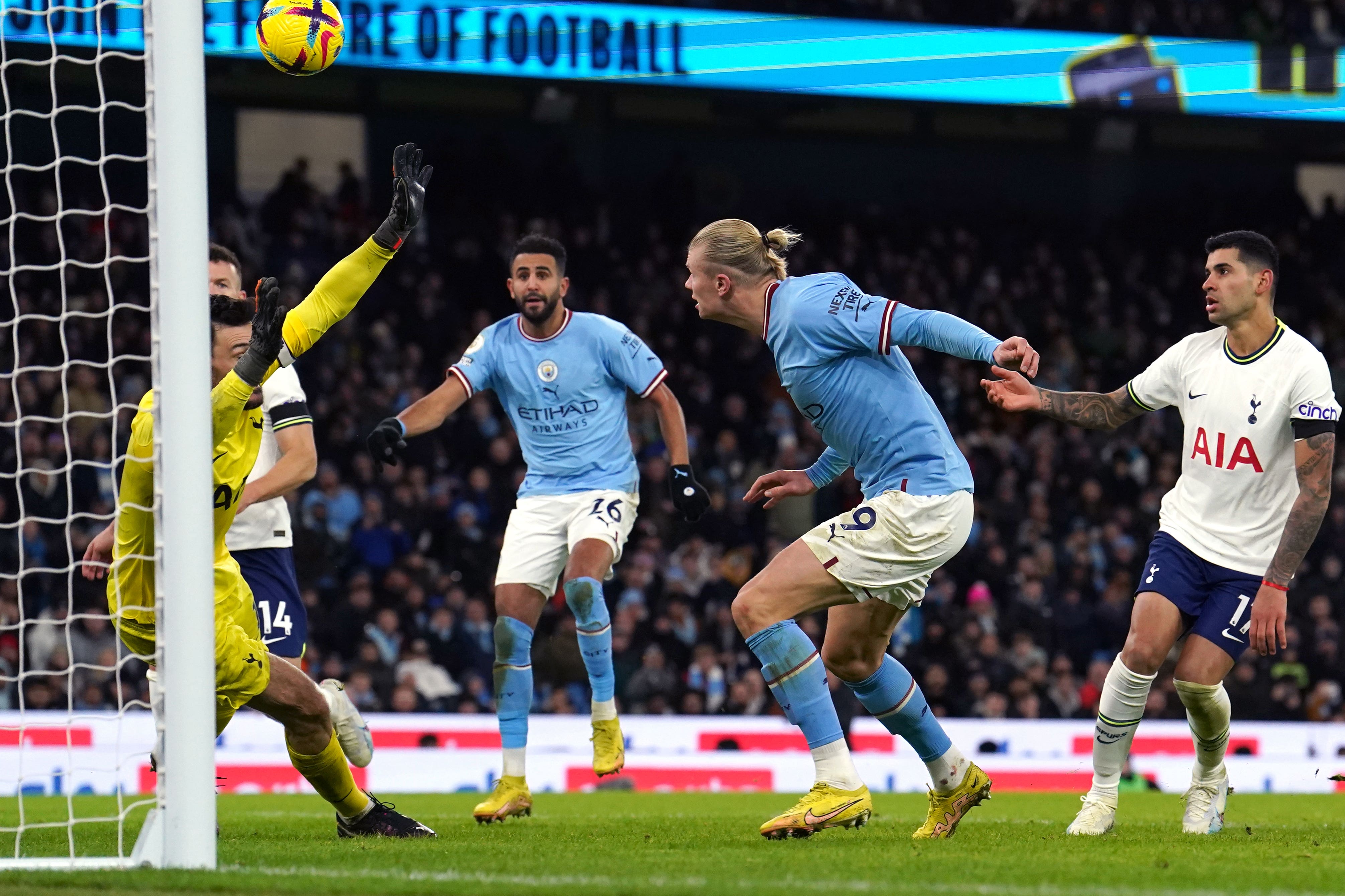 Tottenham conceded four goals in the second half to lose 4-2 at Manchester City (Martin Rickett/PA)