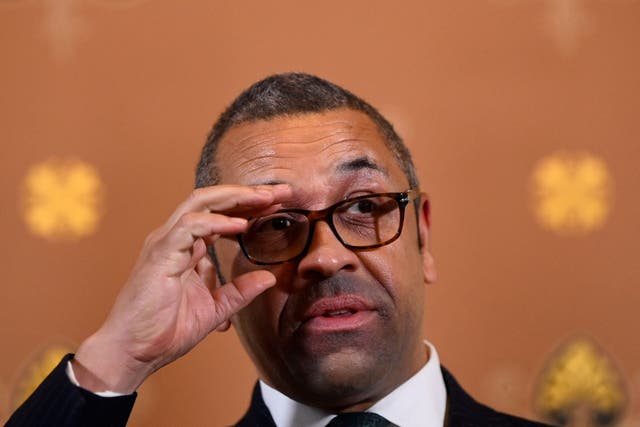 James Cleverly refused to directly criticise Germany (Toby Melville/PA)