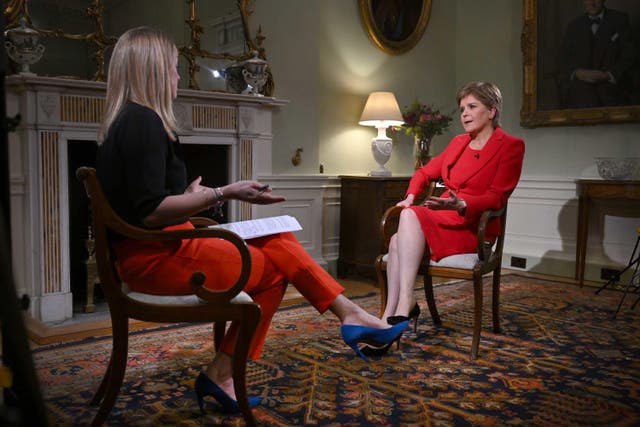 First Minister Nicola Sturgeon said she hopes to the leader who takes Scotland to independence (Jeff Overs/BBC/PA)