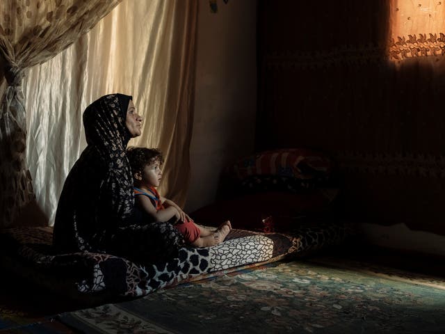 <p>Enas’s family of 10 live in a settlement near Beit Hanoun. Their electricity access varies from four to eight hours each day</p>