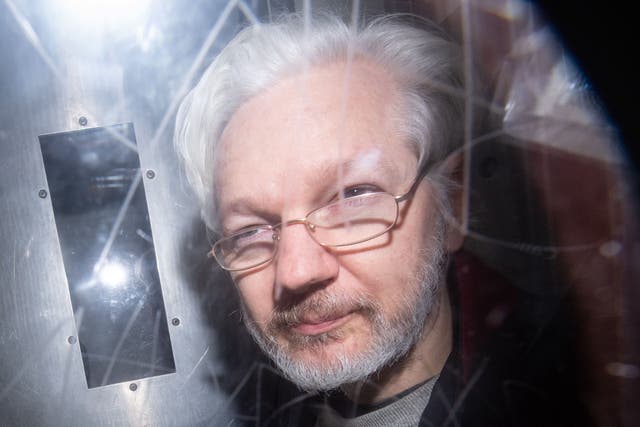 Julian Assange is being held in Belmarsh prison in London (Dominic Lipinski/PA)