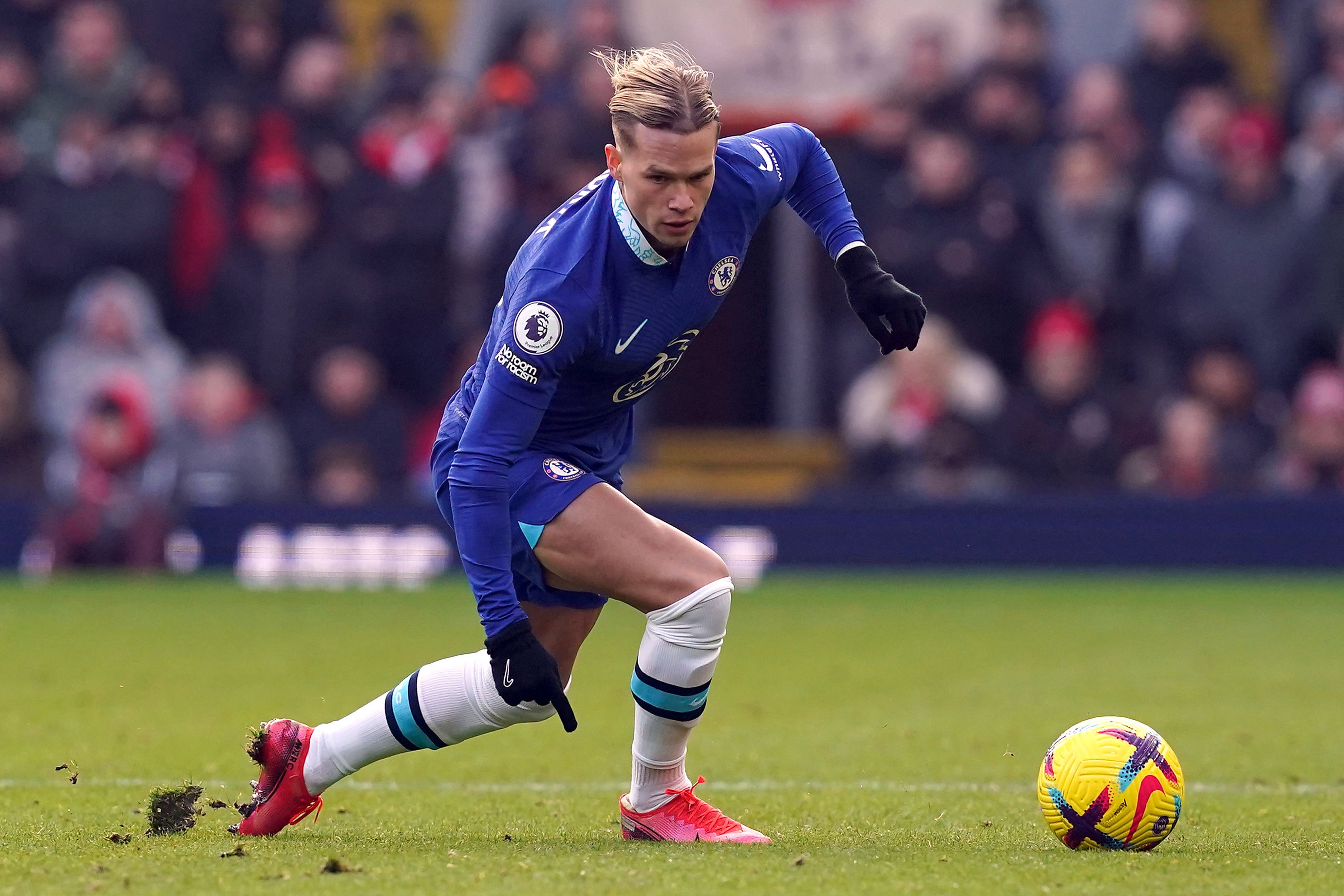 Mykhailo Mudryk enjoyed an encouraging debut for Chelsea at Anfield (Martin Rickett/PA)