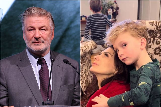 <p>Alec Baldwin posts photo of wife Hilaria and six-year-old son Leo in first social media post since facing manslaughter charges</p>