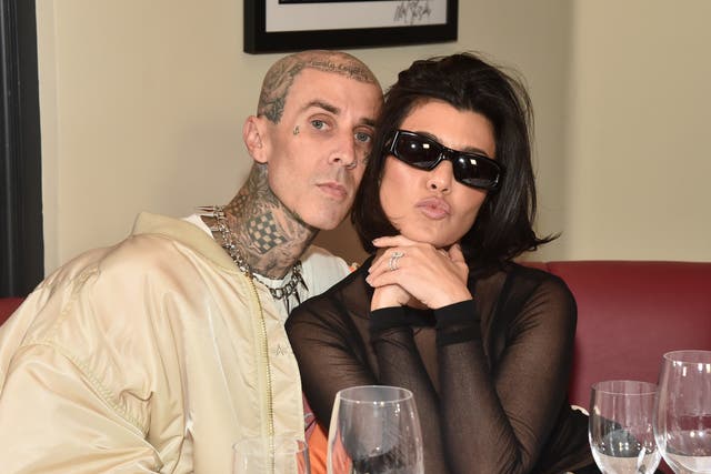 <p>Travis Barker and Kourtney Kardashian Attend the Ribbon Cutting Ceremony at the Newly Opened Crossroads Kitchen at The Commons at Calabasas on October 13, 2022 </p>