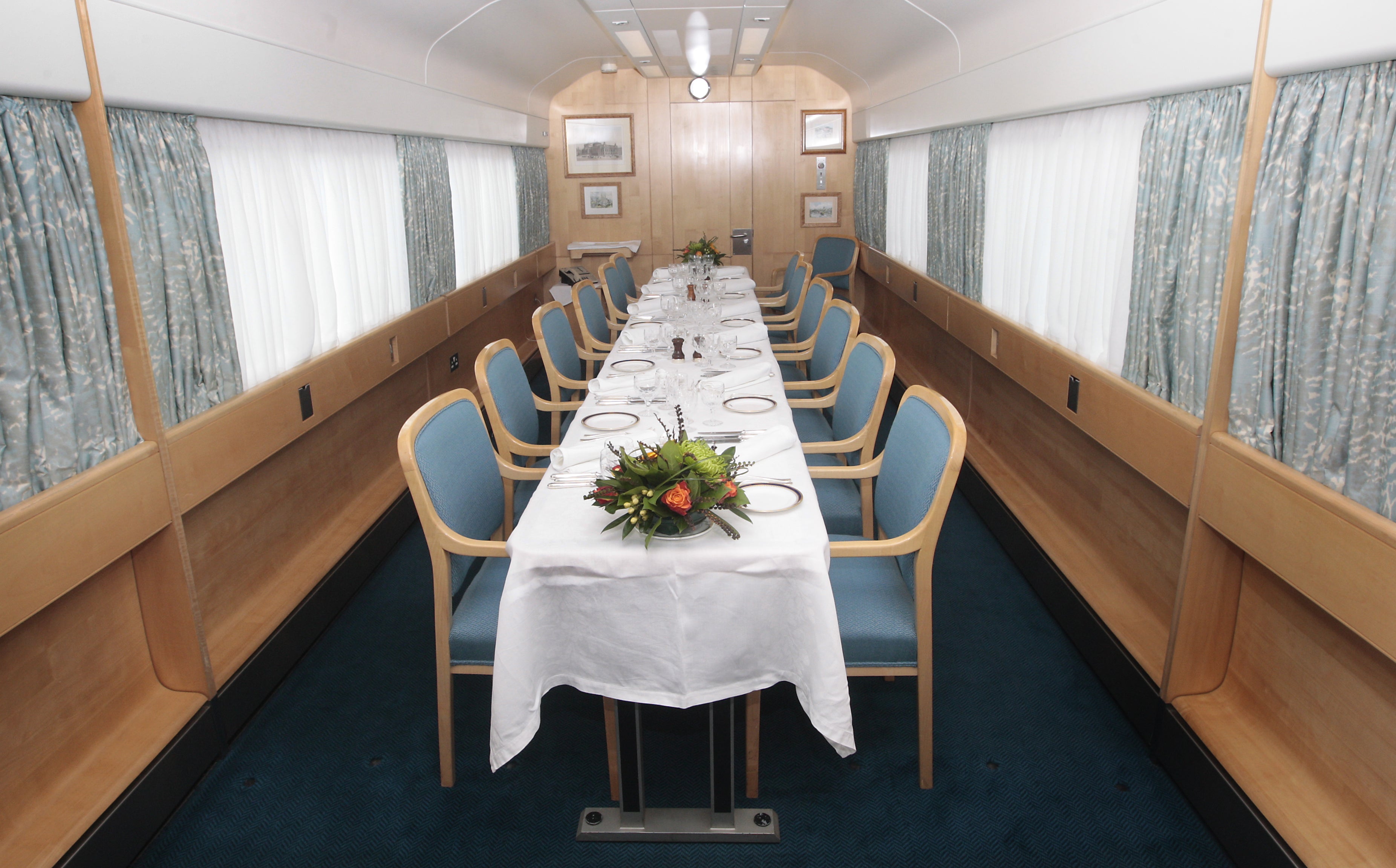 The 12-seat dining carriage