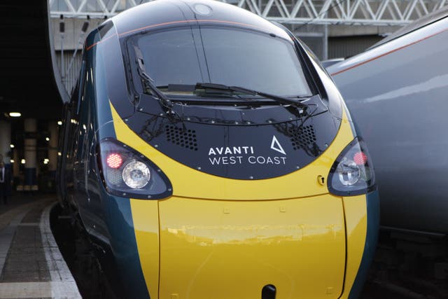 Train reliability across Britain has reached the worst level on record, with Avanti West Coast cancelling the equivalent of around one in five services (Luciana Guerra/PA)