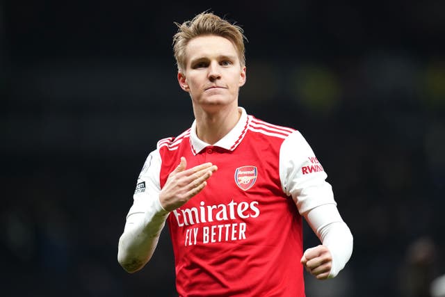 Arsenal captain Martin Odegaard is focused only on what his side can achieve in the Premier League title race (Nick Potts/PA)