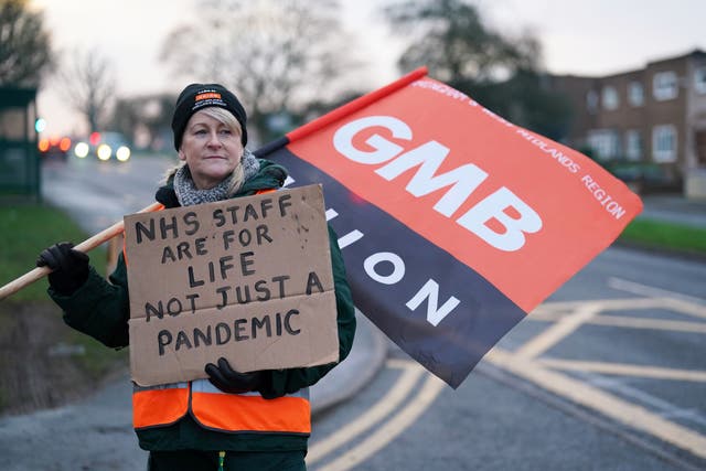 Ambulance staff are staging strike to protect public safety, workers have said (Jacob King/PA)