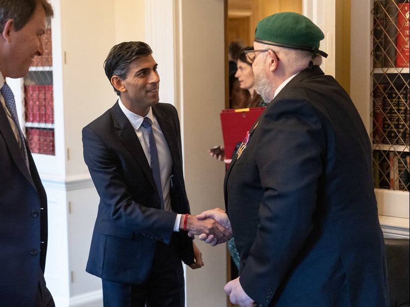 Rishi Sunak meeting Chris Webber at No 10 in December