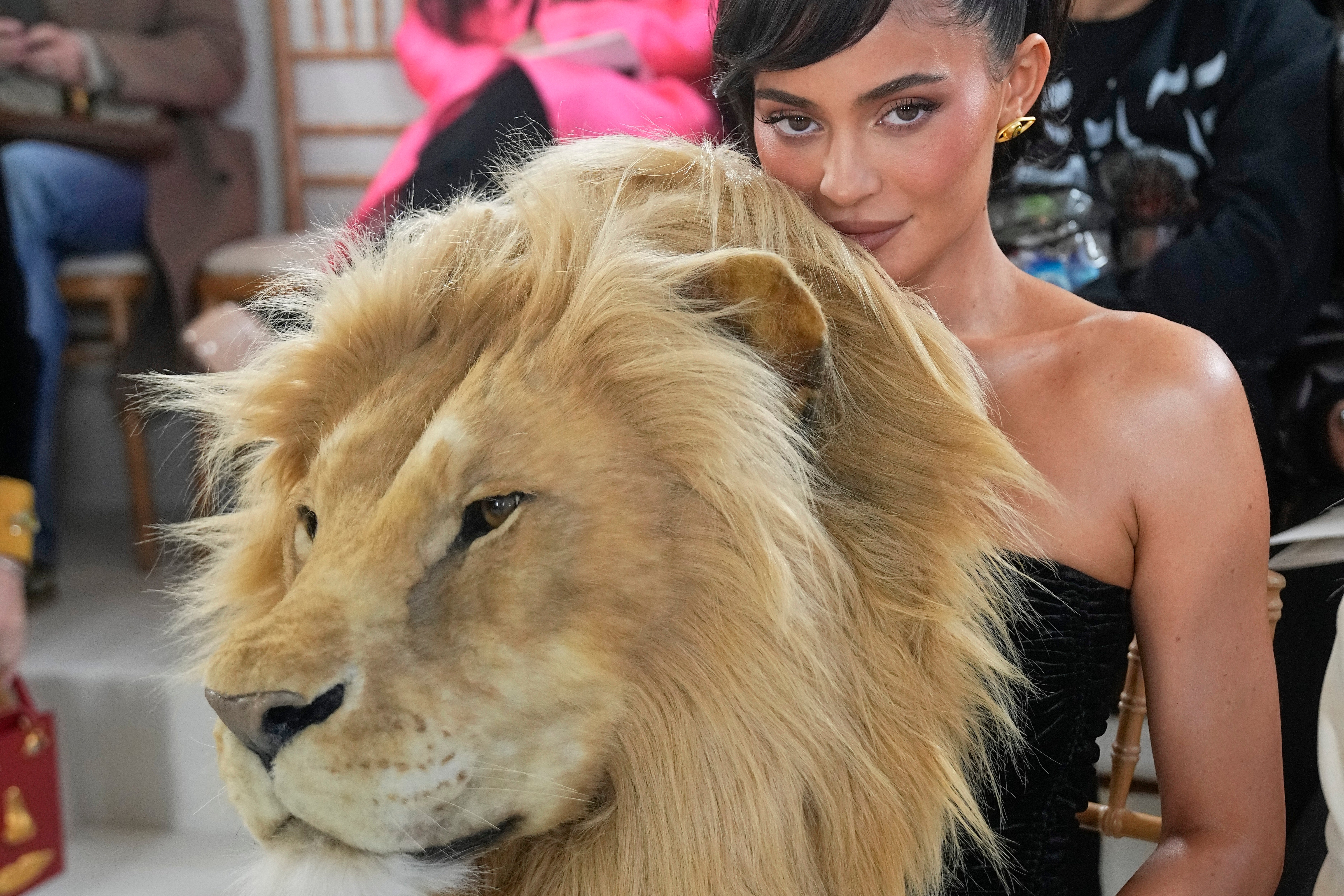 Kylie Jenner wore the Italian brand’s lion design to attend Couture Fashion Week in Paris