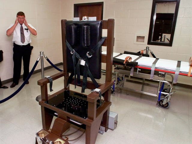 <p>The state of Tennessee’s execution chamber at Riverbend Maximum Security Institution </p>