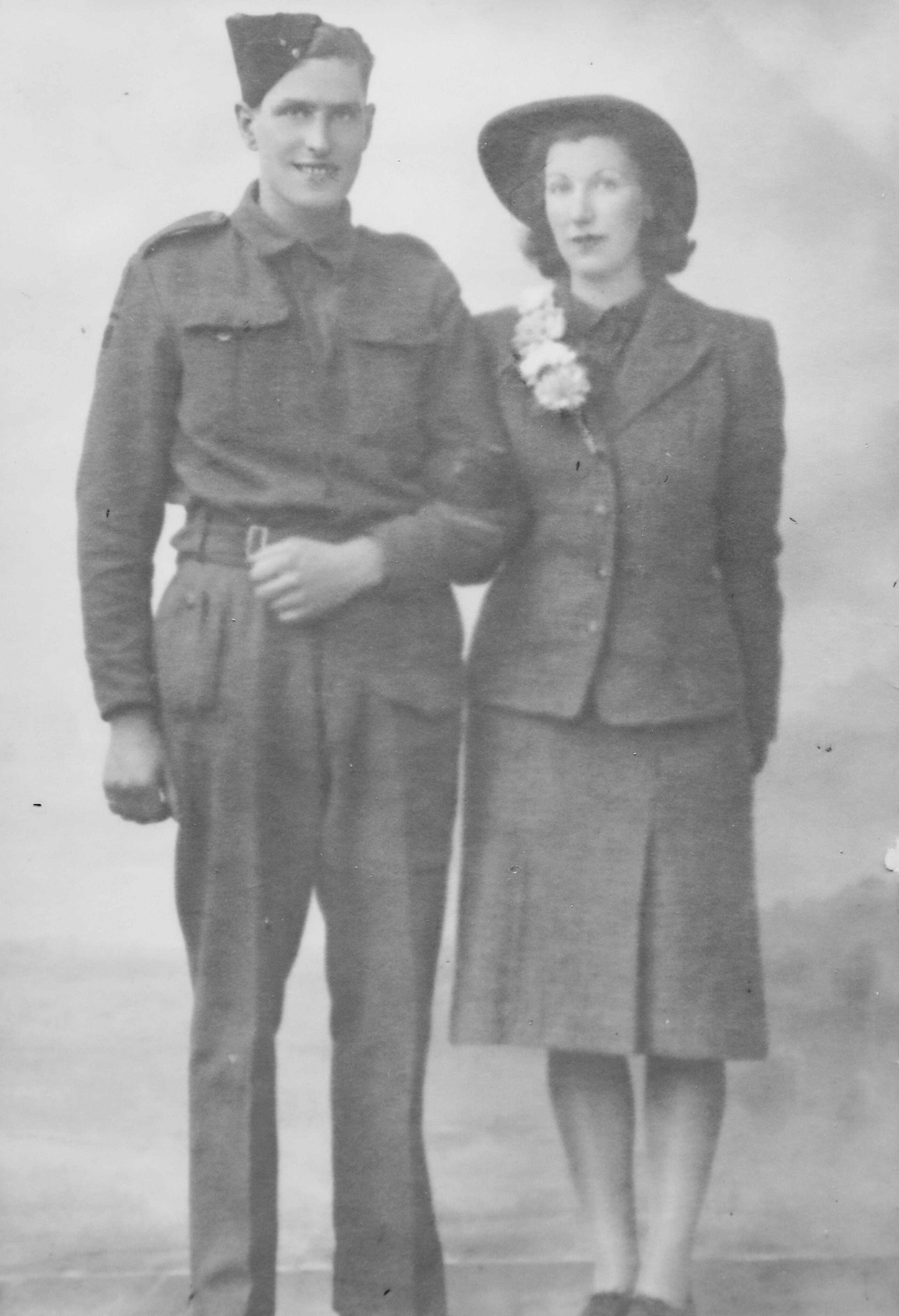Ivor aged 22 with his wife Violet. Ivor Gardner