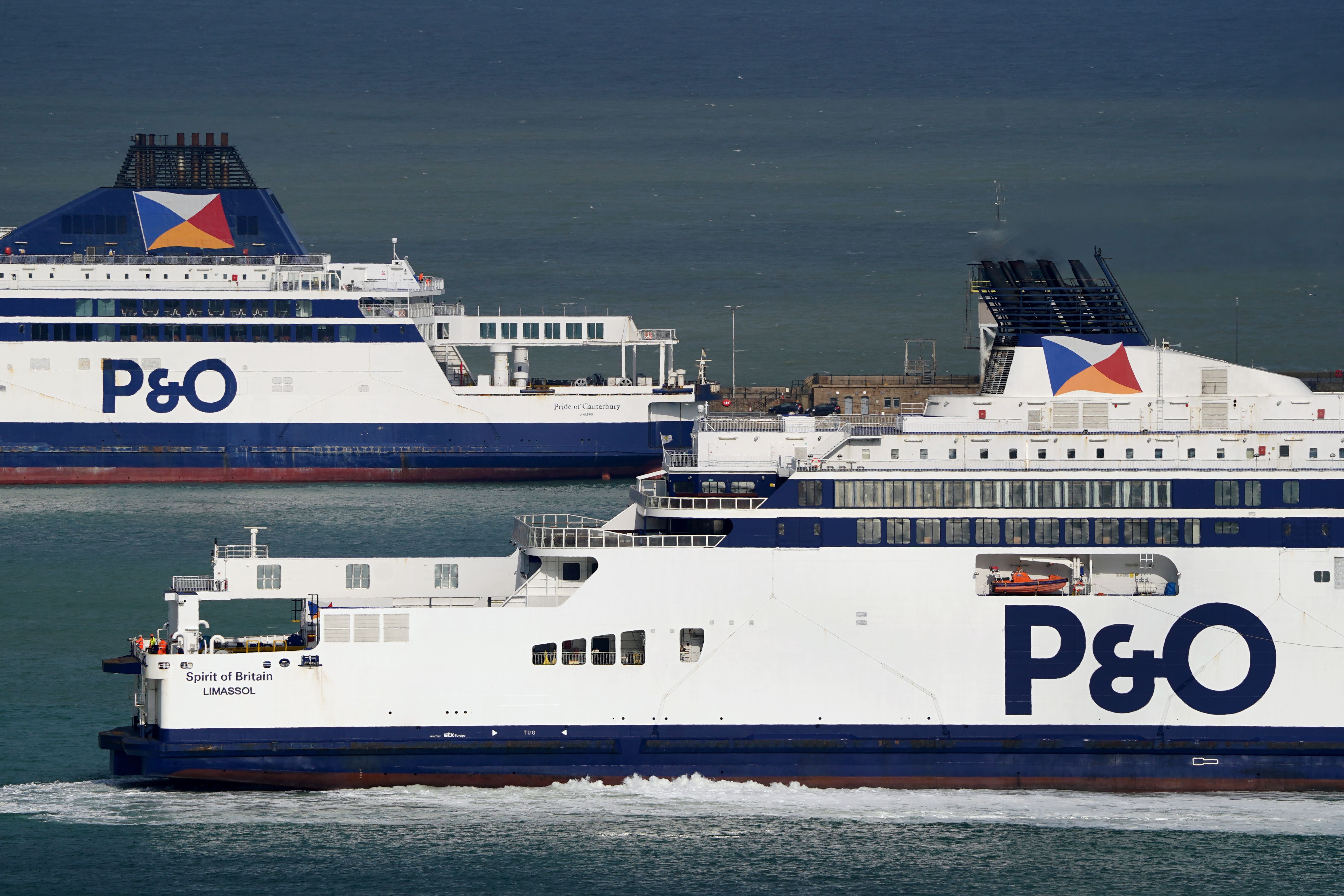P&O Ferries sacked almost 800 seafarers last year (Gareth Fuller/PA)
