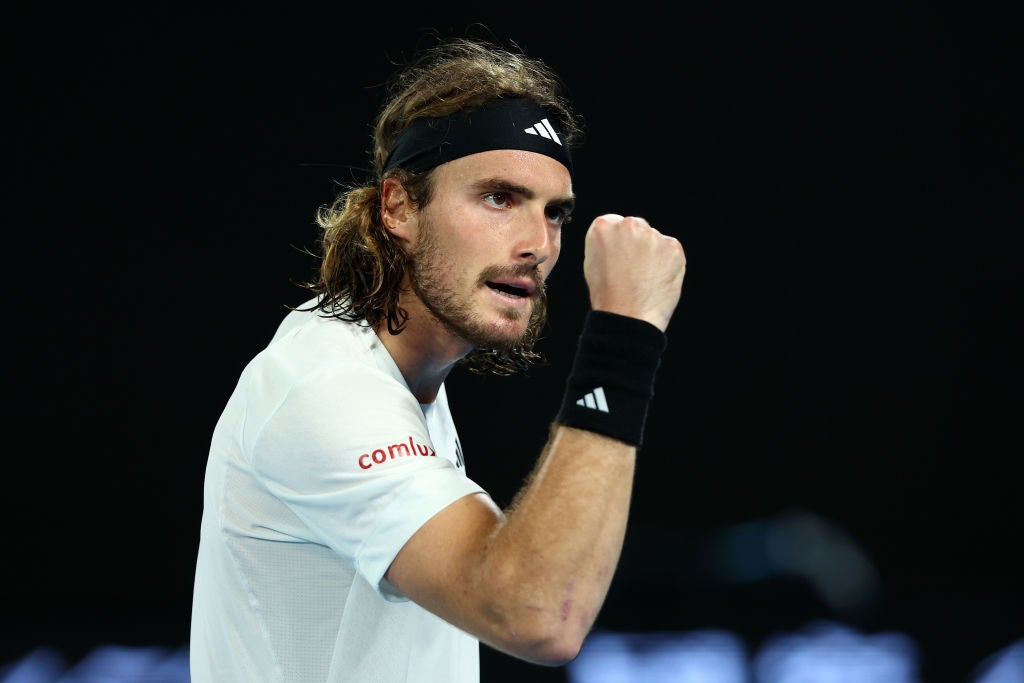 Tsitsipas extended his record in grand slam quarter-finals to six victories and no defeats