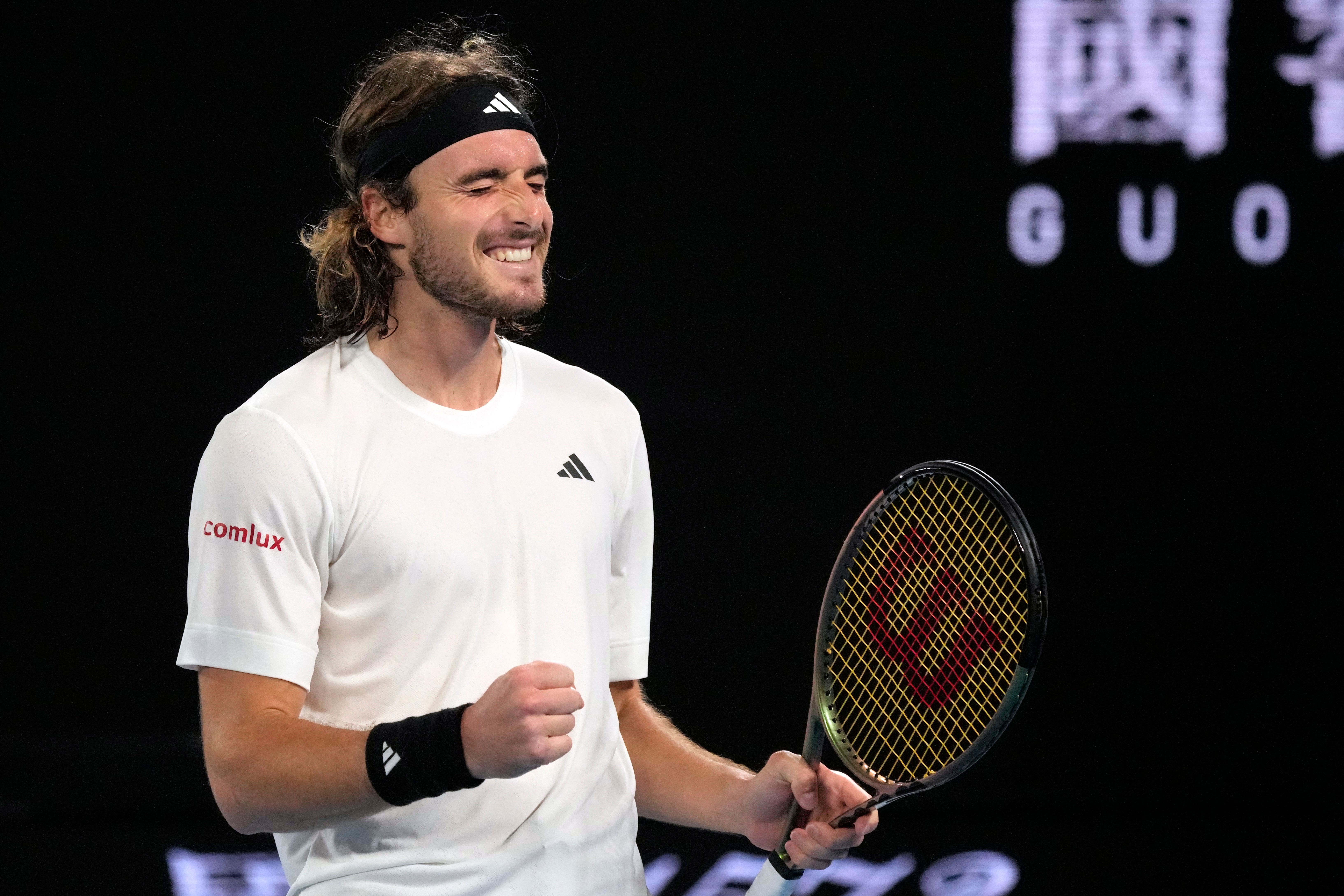 Stefanos Tsitsipas is through to the last four (Aaron Favila/AP)