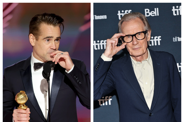 Colin Farrell and Bill Nighy and both up for the best actor Oscar (AP/PA)