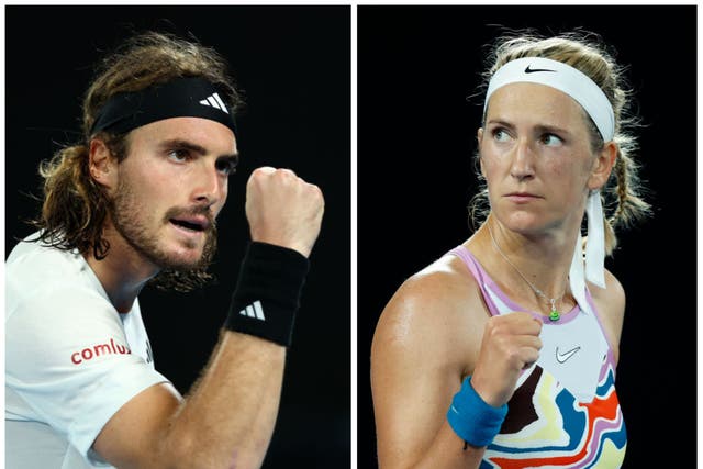 <p>Tsitsipas and Azarenka reached the Australian Open semi-finals  </p>