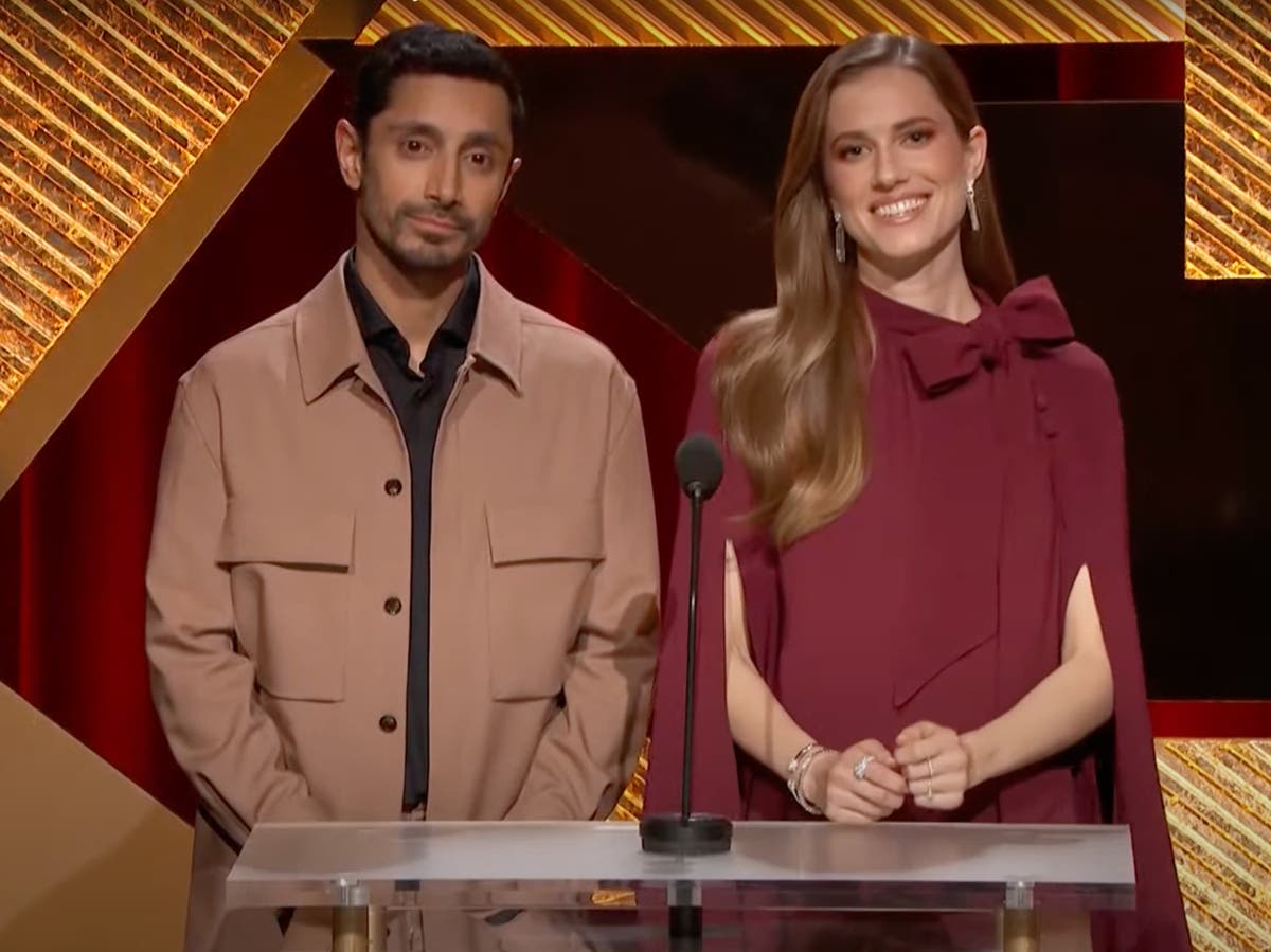 Riz Ahmed stifles laughter as he reads out My Year of Dicks Oscar nomination
