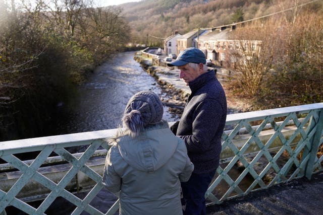 Residents of Ynysddu fear PCBs are spilling into the Sirhowy river from a nearby landfill site (Andrew Matthews/PA)