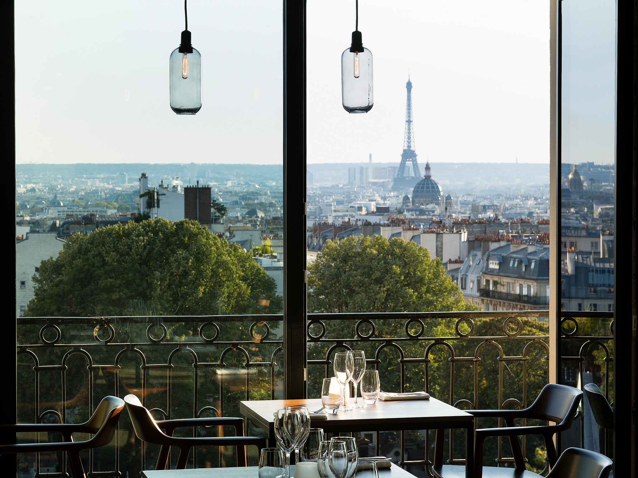 The hotel’s rooftop restaurant has spectacular views