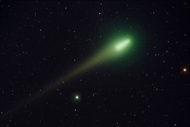 <p>The comet will pass within 26 million miles of Earth</p>