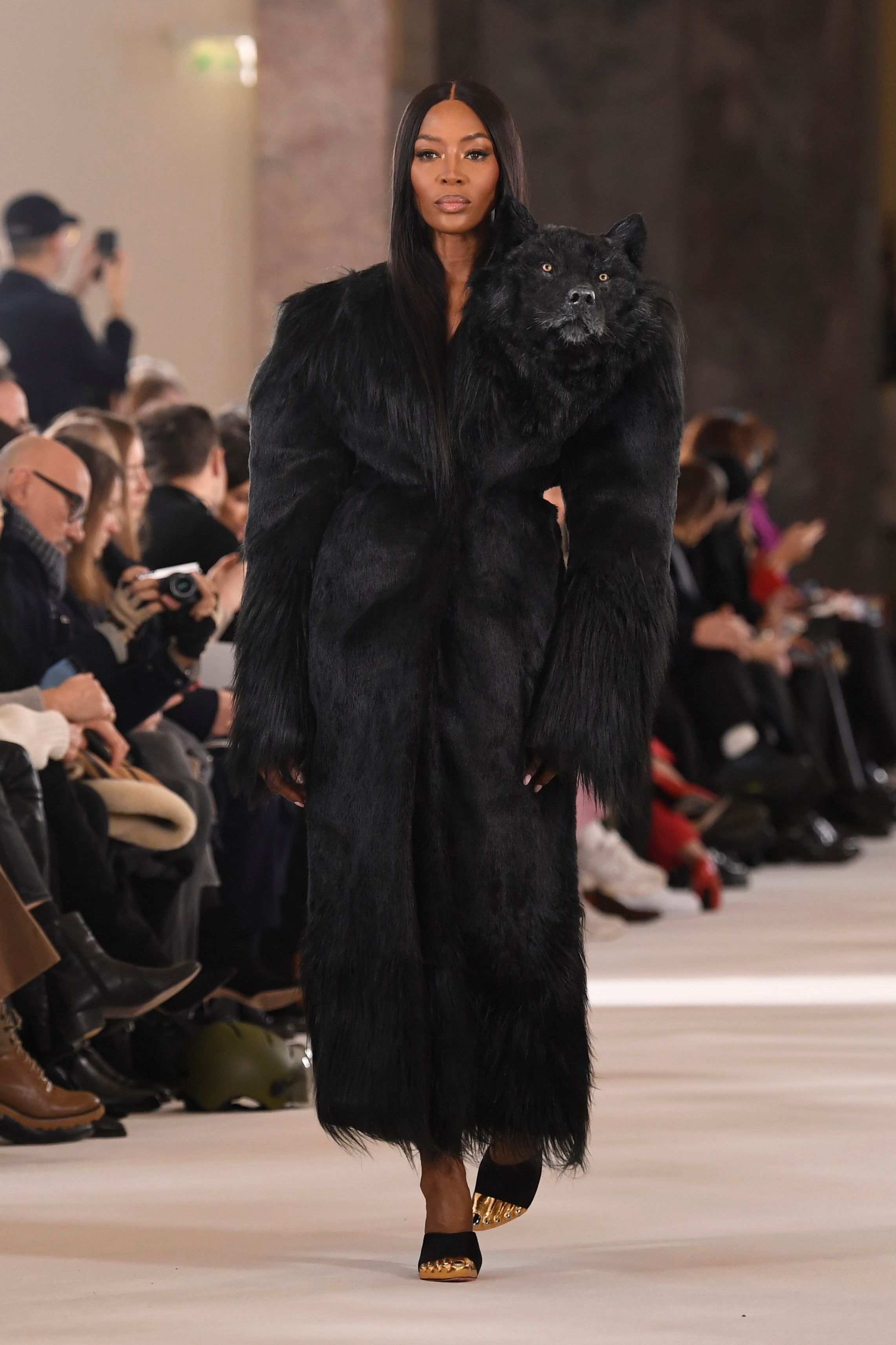 Naomi Campbell on the Schiaparelli runway