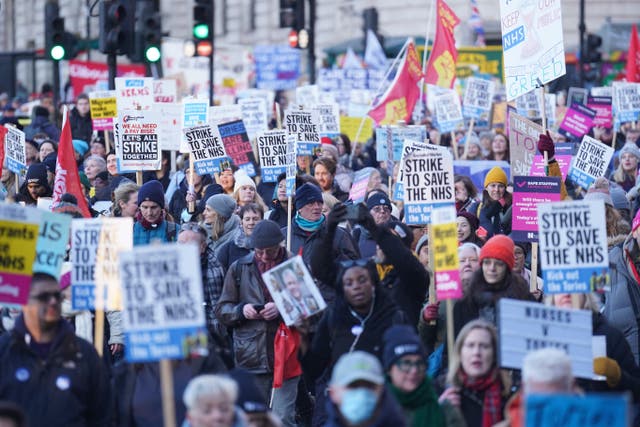 Proposed laws would allow the UK Government to enforce minimum levels of service during strikes by essential workers (James Manning/PA)